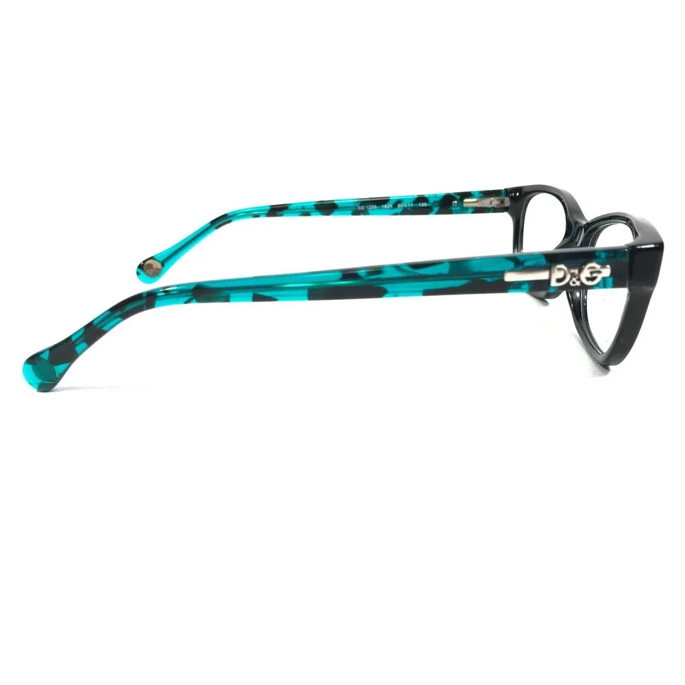 Dolce & Gabbana Petite Eyeglasses Frames DD1205 1826 Black Blue 50-17-135